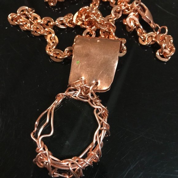 Obsidian Black Copper Heavy Chain Pendant Hip Hop - Picture 13 of 14